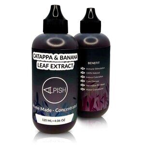 Catappa and Banana Leaves Extract concentrated for Betta Fish Small 120 ML 4oz